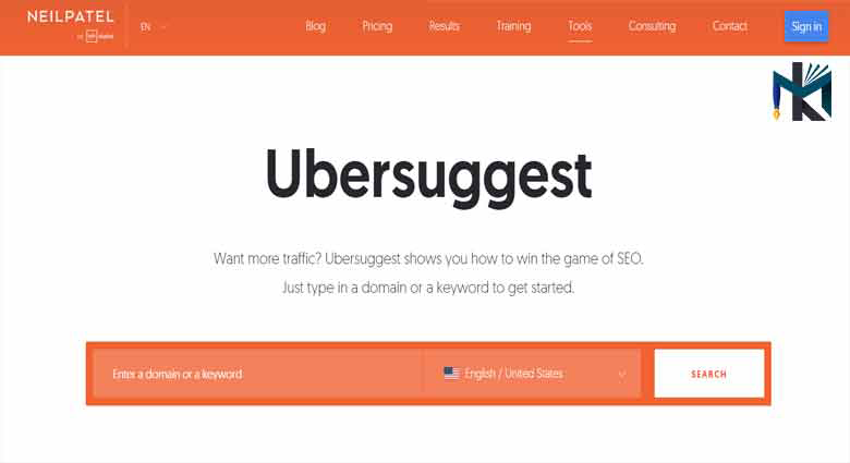 آموزش کار با ابزار Ubersuggest